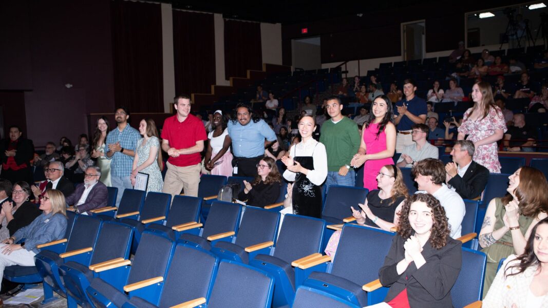 The 2026 Ablah Award Nominees stand for recognition during the Academic Awards Convocation.