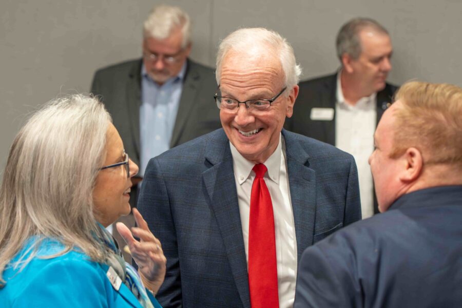 (Left to Right) President Jagger, Sen. Moran and VP Stout