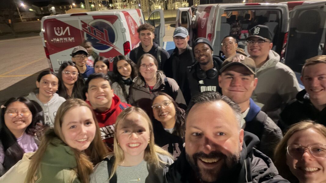 The Newman crew took a selfie before departing for New Mexico.