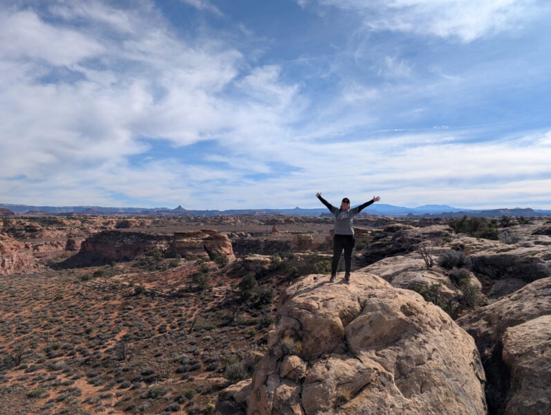 Brooks explores the Needles District Canyonlands in Utah.