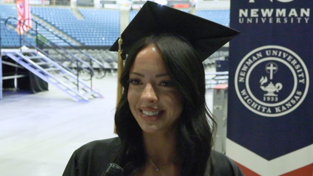 Finlayson at Newman's commencement ceremony