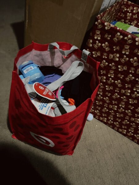 Weible collected hygiene products and warm clothing for elementary-aged students.