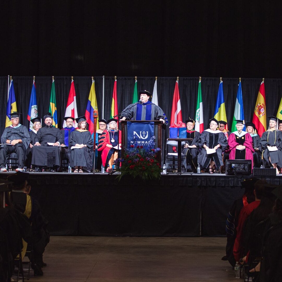 Stout on the commencement stage