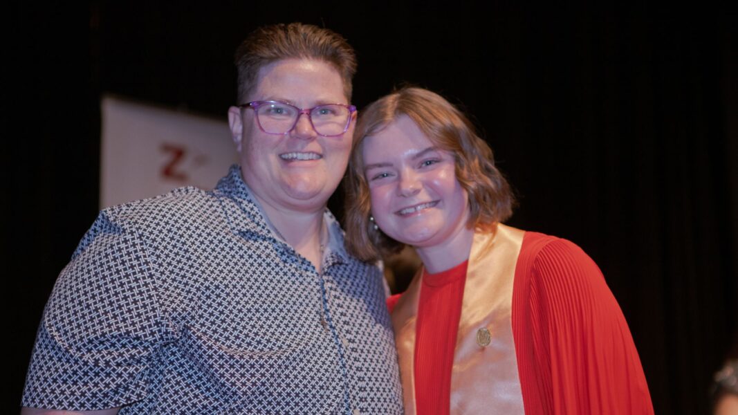 (From left to right) Director of Nursing Ashton Clarkson with nursing graduate Waters