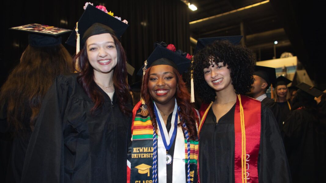 Day (center) with fellow social work graduates
