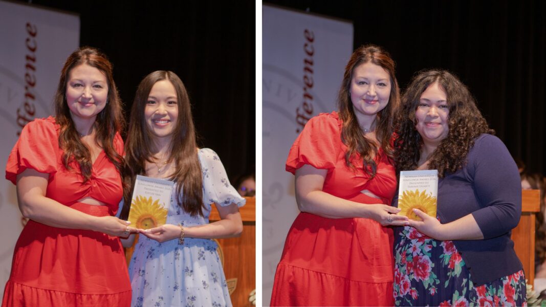 (From left to right) Ward awards Van and Duarte.