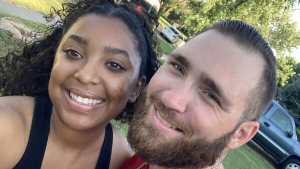 Cierra pictured with husband