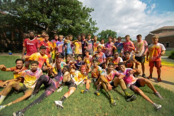 Newman athletes at our color run