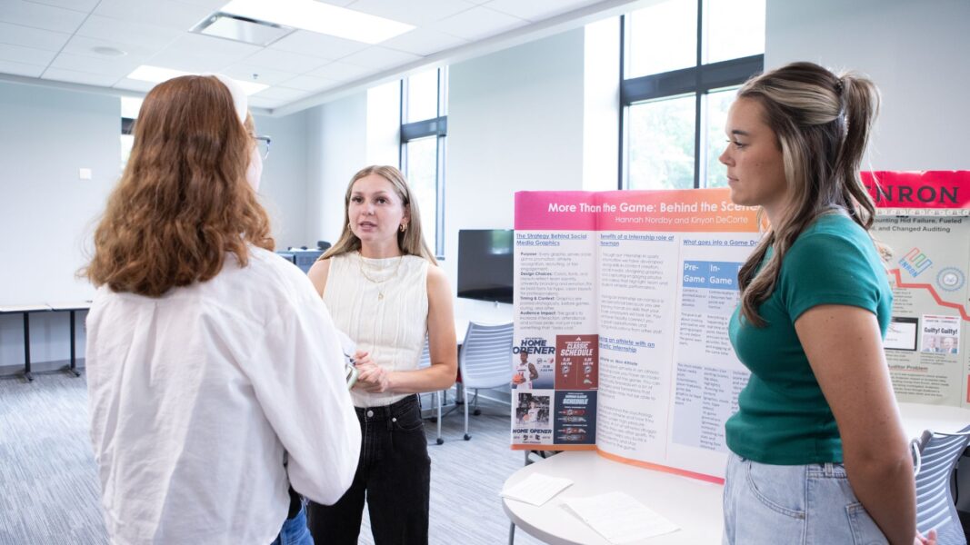 Nordby shares her biggest takeaways from her research project during Scholars Day.