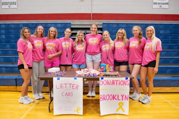 Newman Volleyball team come together to Spike Out Cancer