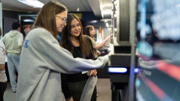 Students interact with various technologies at the Lake Afton Public Observatory.