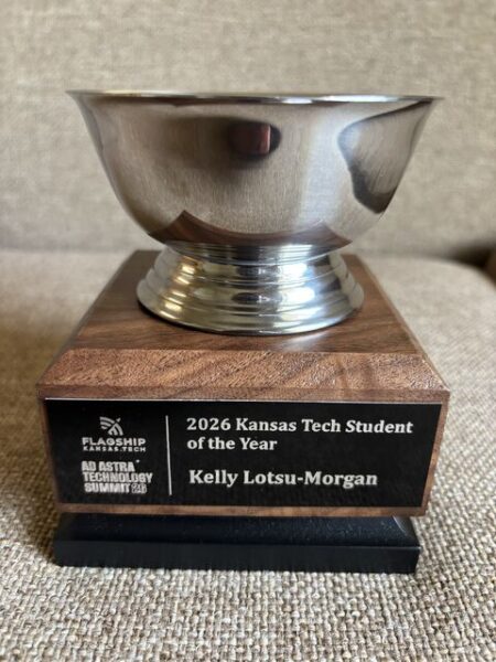 Photo of Lotsu-Morgan's award.