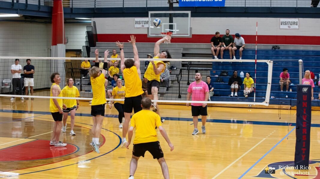 A men's team of volleyball players participated in the Spike Out Cancer Volleyball Tournament.