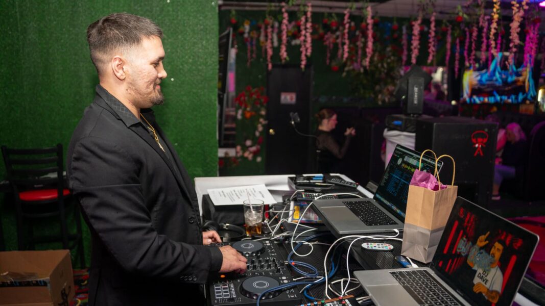 Akao DJs at an event.