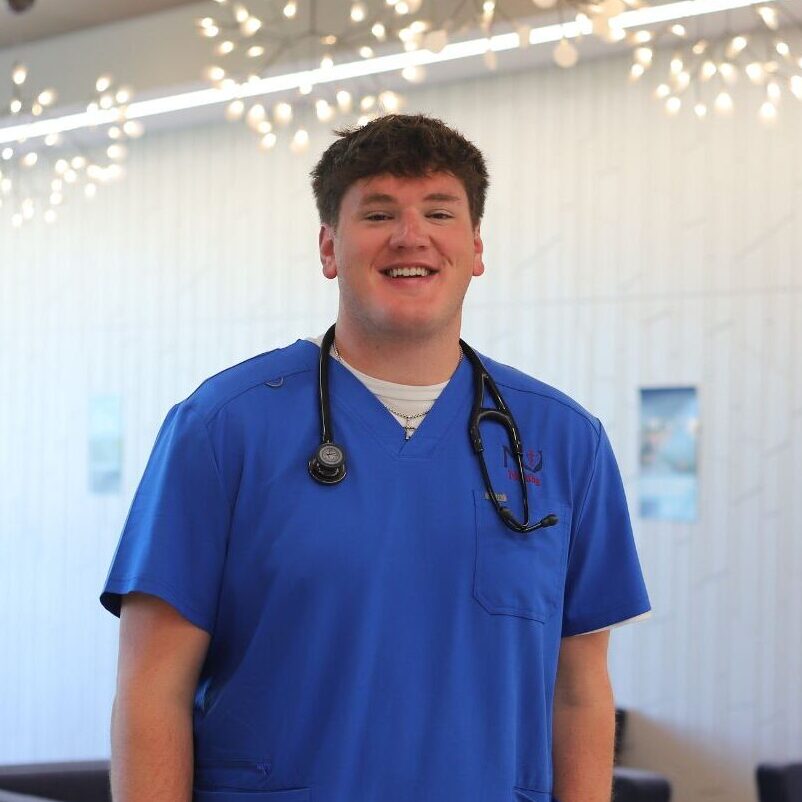 Simons in the Bishop Gerber Science Center on the Newman University campus