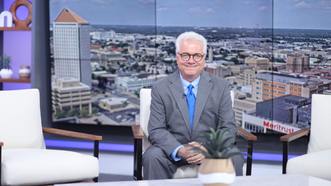 Straub's 200th interview took place on the set of KAKE News in Wichita.