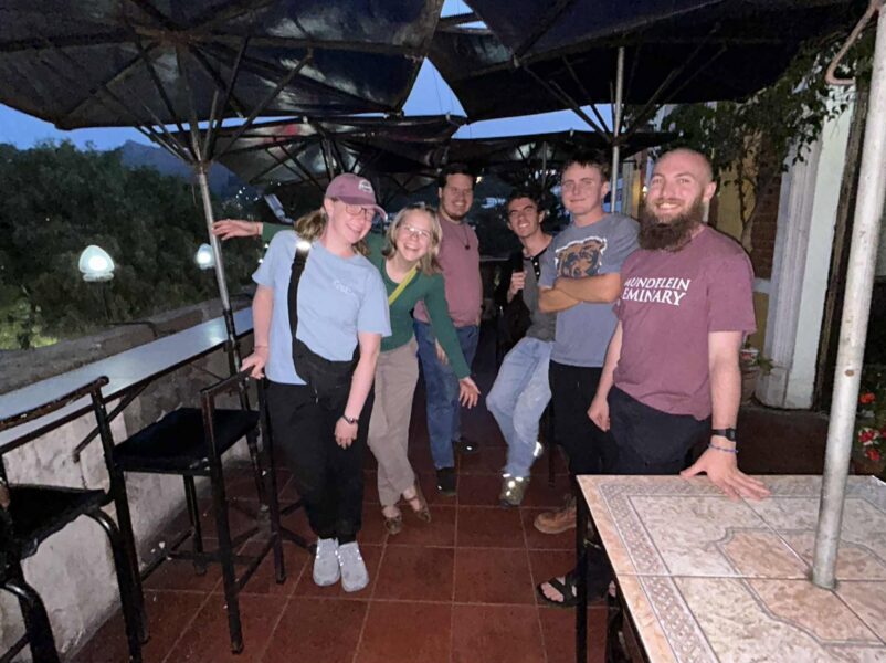 (Far left) Real with fellow Newman University students in the 2025 Guatemala Study and Serve program.