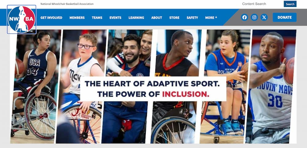 Home page of NWBA website