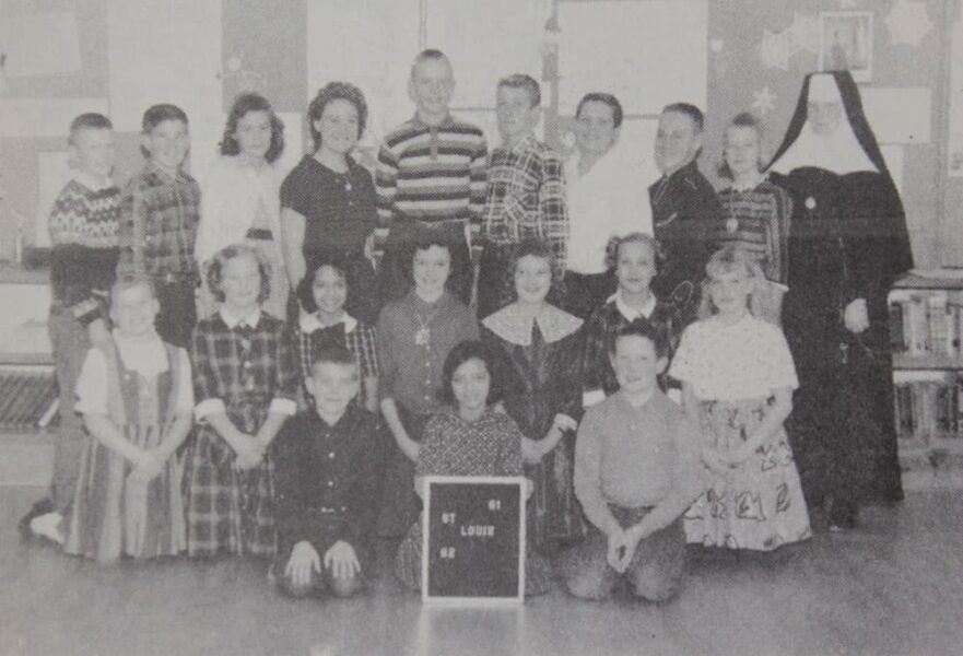 St Louis School (Pretty Prairie Kansas) class picture 1962