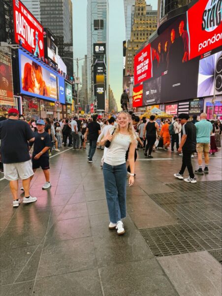 Crumley in Times Square